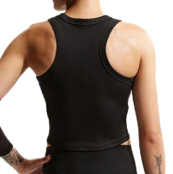 Женский топ теннисный Nike One Fitted Dri-Fit Short Sleeve Crop Tank - black/white
