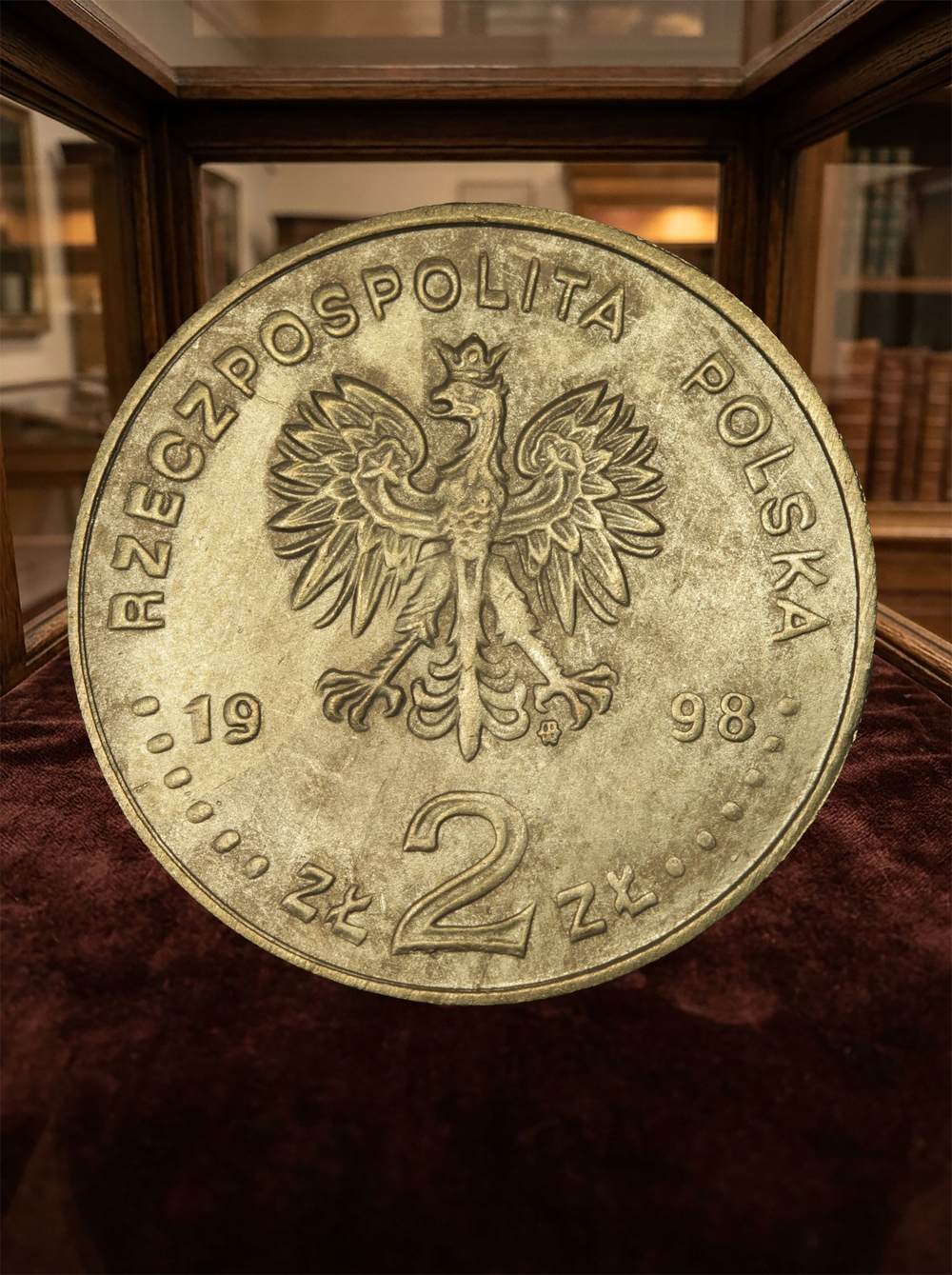 2 злотых 1998 года Польша Олимпийские игры в Нагано Олимпиада-98 Копия польской монеты