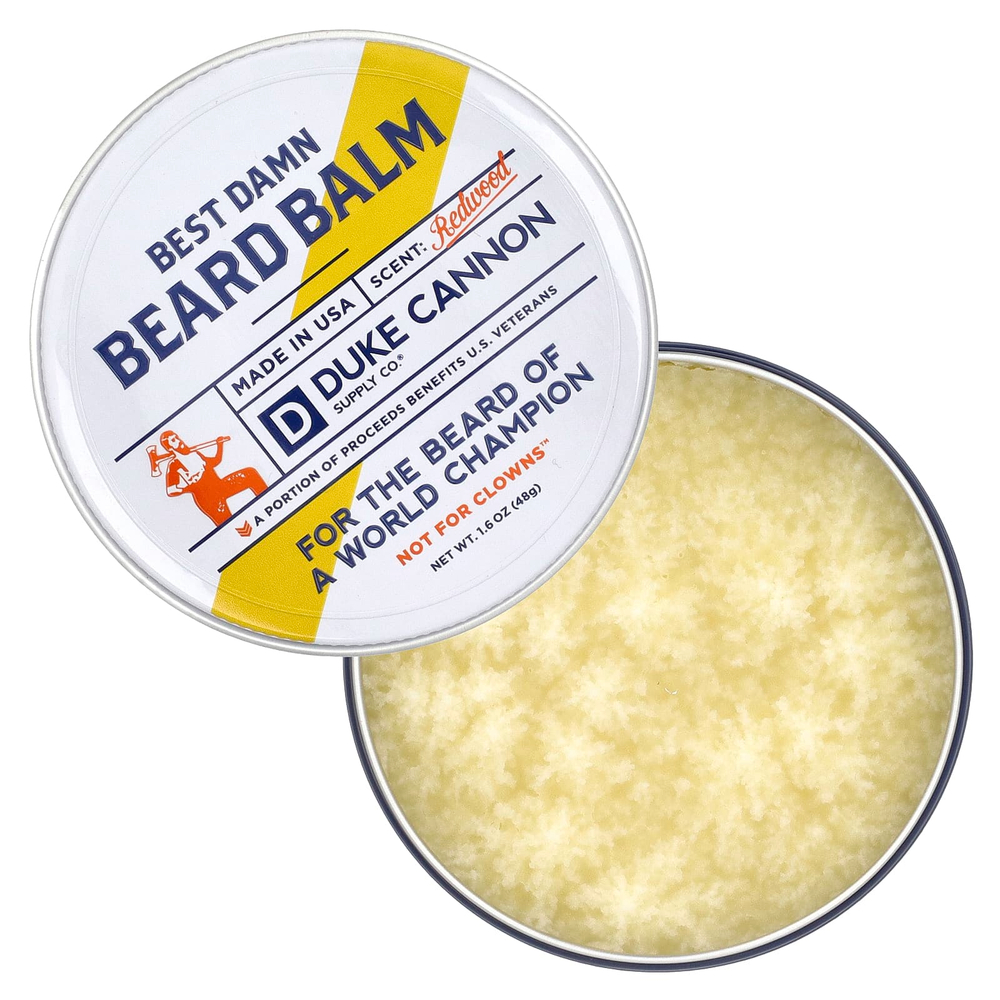 Duke Cannon Supply Co., Best Damn Beard Balm, красное дерево, 48 г (1,6 унции)