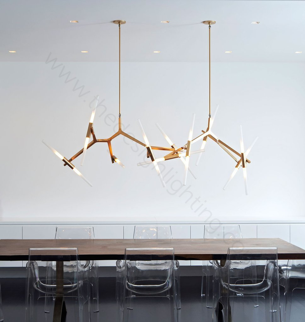 Ceiling design lamp  AGNES by Roll & Hill (2 lampshade ,  Gold)