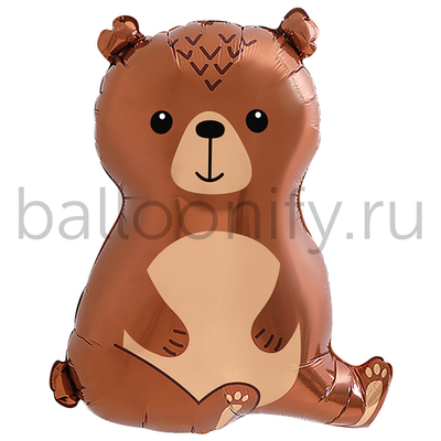 Шар (24''/61 см) Фигура, Лесной Медведь, 1 шт.