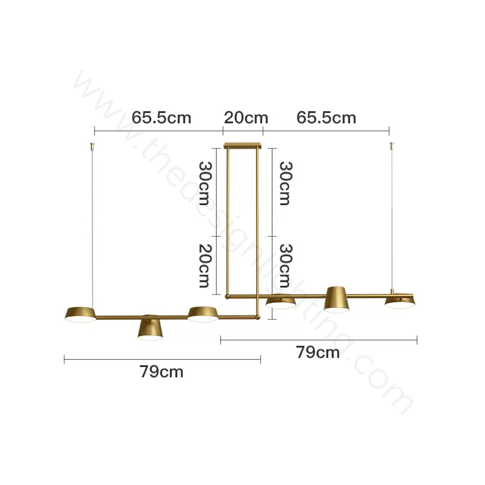 Ceiling design lamp Copper