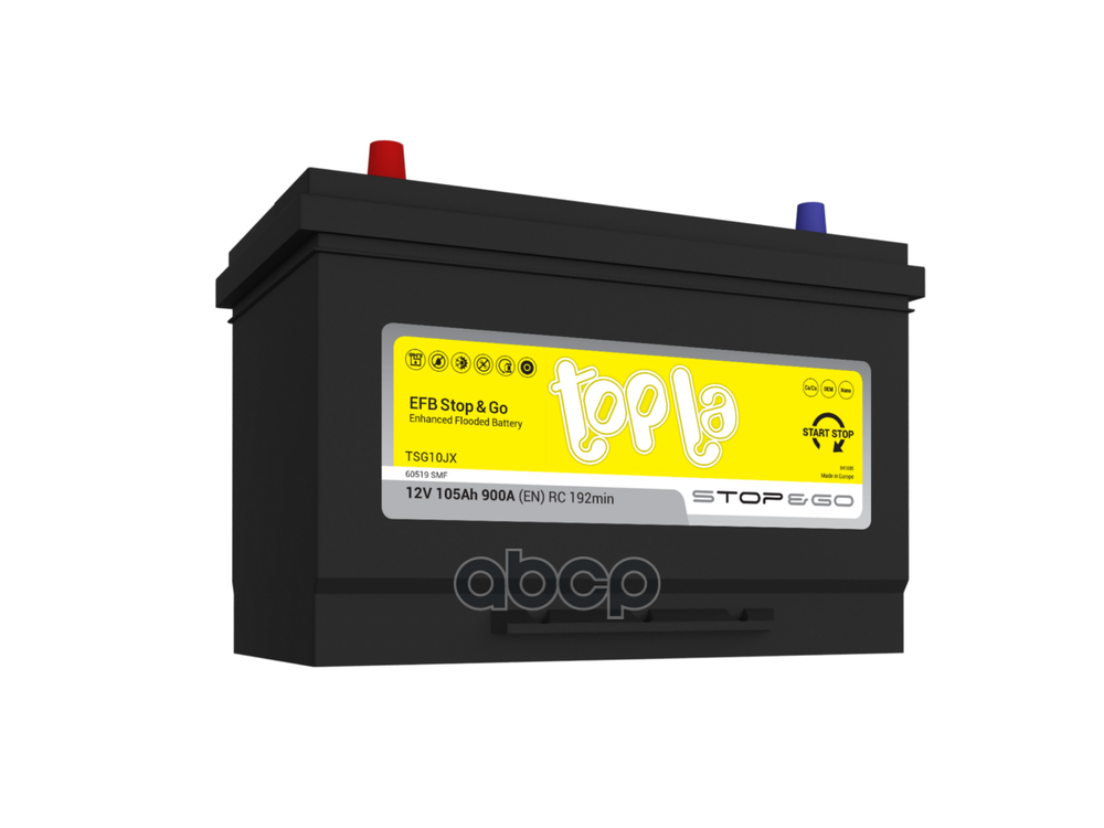 Аккумулятор TOPLA EFB Stop&Go 105 А/ч прямой L+ 306x173x221 D31 EN 900 А