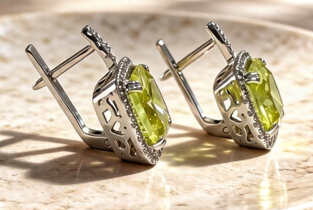 Ювелирные серьги из серебра 925 пробы