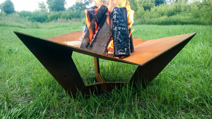 Чаша для костра из кортена NOX HEXAGON 3