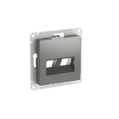 Накладка двойная для информационных функций типа Keystone Systeme Electric AtlasDesign Сталь ATN000990