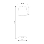 Уличный настольный светильник Arte Lamp FUYUE A1614LT-1WH, 1хLED