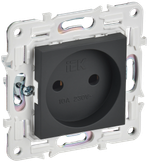 SKANDY Розетка без заземления без защитных шторок 10А SK-R02G графит IEK
