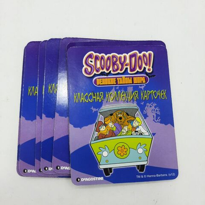 Коллекционные карточки "Скуби-Ду! Великие тайны миpа" 2012 год (подборка "Северная Америка" 11 штук)