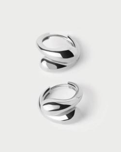 Серьги Loop Серебро 925 пробы покрытое родием