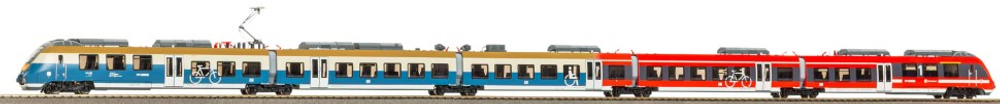 Электропоезд 5-секционный BR 442 837 S-Bahn Rostock DB AG, эпоха VI