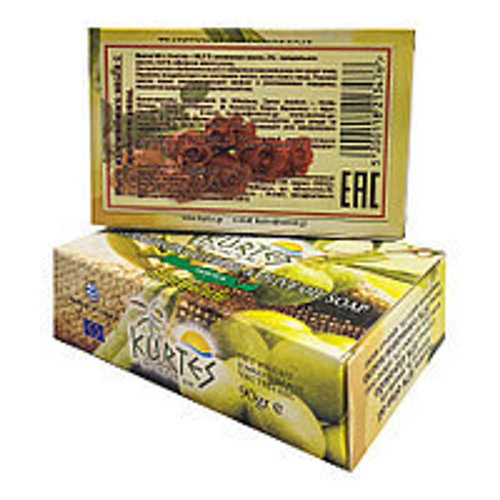 Мыло кусковое KURTES оливковое с ароматом розы 90 г