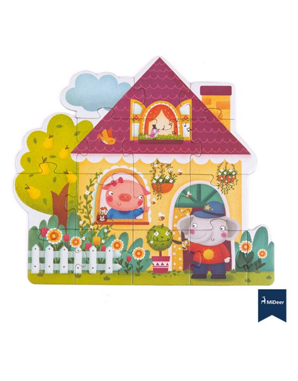 Пазл "Дом" Puzzle Lively Bazaar, 16 деталей