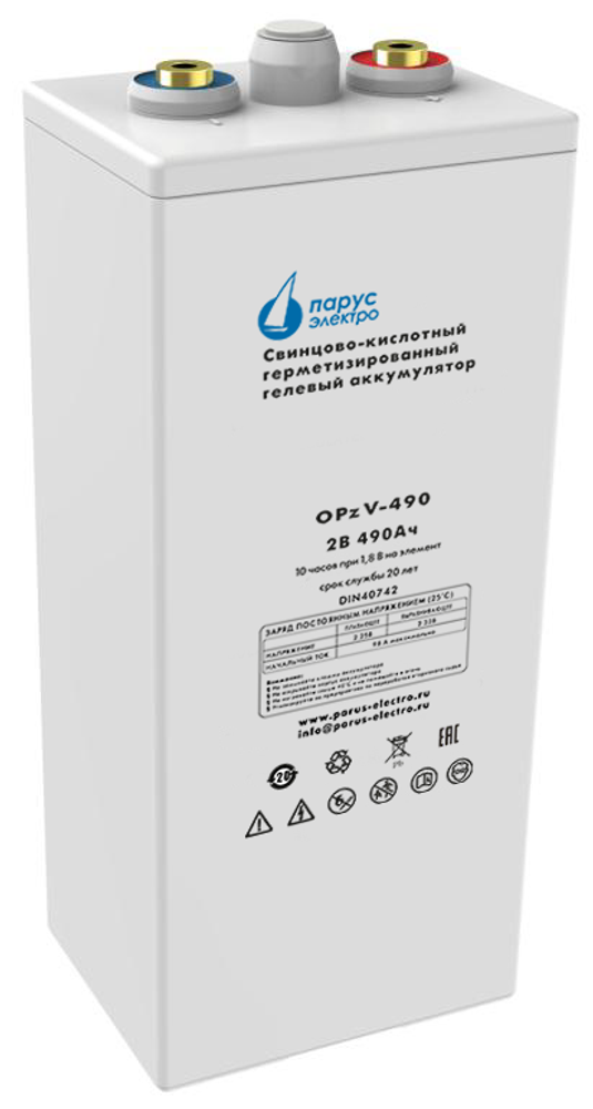 Аккумулятор Парус Электро OPzV-2-490 ( 490Ач / 2В ) GEL
