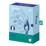 Голубое эрекционное лассо 2,2см с вибрацией Satisfyer Sniper Ring Blue
