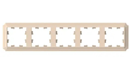 ATLASDESIGN ANTIQUE 5-постовая РАМКА, универсальная, ПЕСОЧНЫЙ