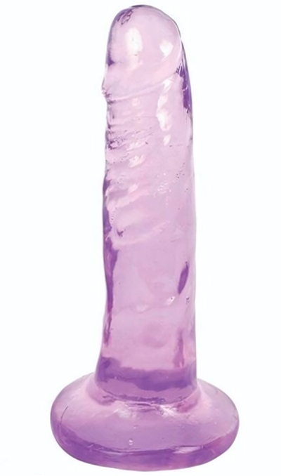 Фиолетовый фаллоимитатор Slim Stick Dildo - 15,2 см. (Цвет: фиолетовый)