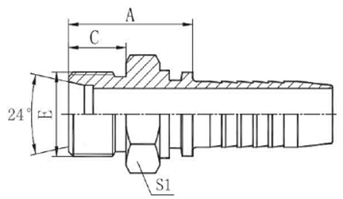 Фитинг DN 38 DKO-S (Ш) 52x2 38