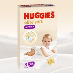 Трусики Huggies Elite Soft 3 (6-11 кг) 72 шт.