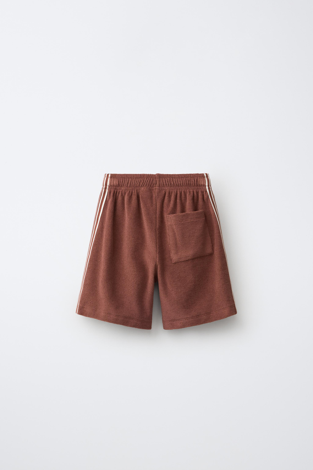 ZARA X PUKAS ШОРТЫ PUKAS SURF ИЗ МАХРОВОЙ ТКАНИ, КОРИЧНЕВЫЙ