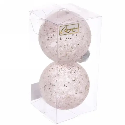 Набор украшений SHINE «Diamond Sand» 8 см (2 шт.), baby pink