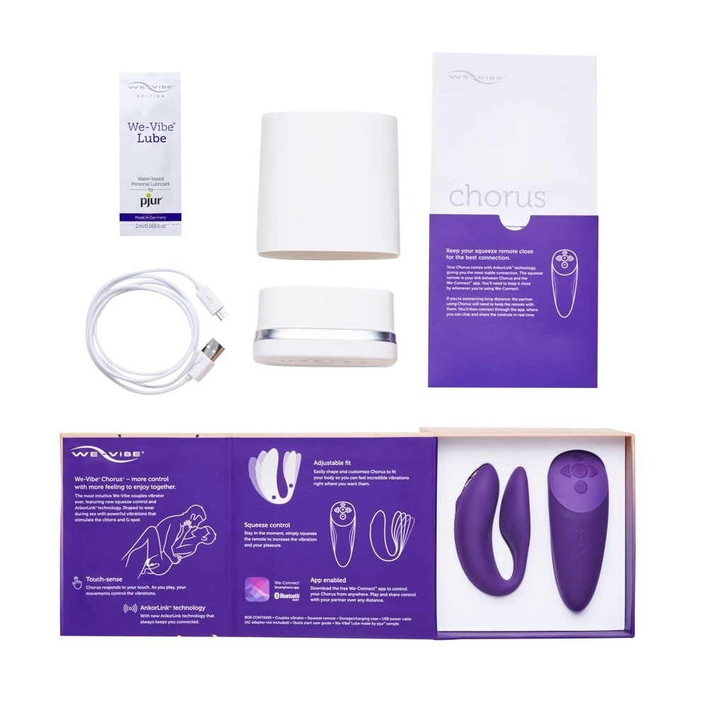 Фиолетовый вибратор 7,8см для пар We-Vibe Chorus Purple SNHRSG4