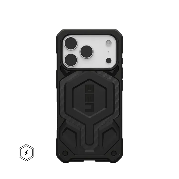 UAG Monarch Pro with MagSafe Series Case for Apple iPhone 17 Pro Carbon Fiber (Чёрный)