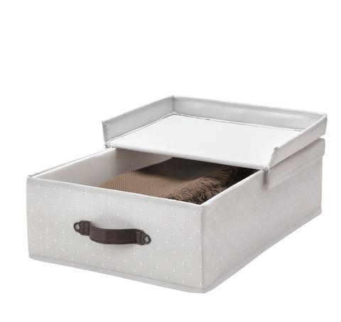 Коробка с крышкой IKEA BLADDRARE (БЛЭДДРАРЕ), Серый с рисунком, 35x50x30 см