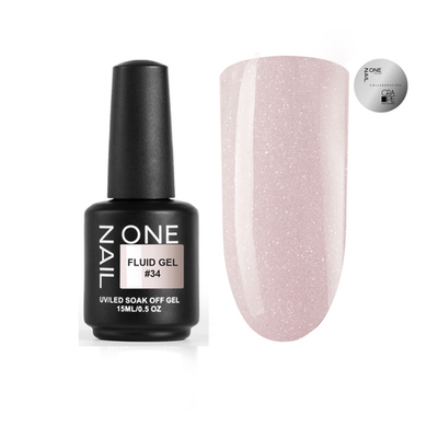 OneNail & Grape Professional Fluid Gel #34 - Гель жидкий, холодный, 15мл