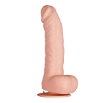 Телесный фаллоимитатор PURRFECT SILICONE DELUXE DONG 8.5INCH - 21 см. (Цвет: телесный)