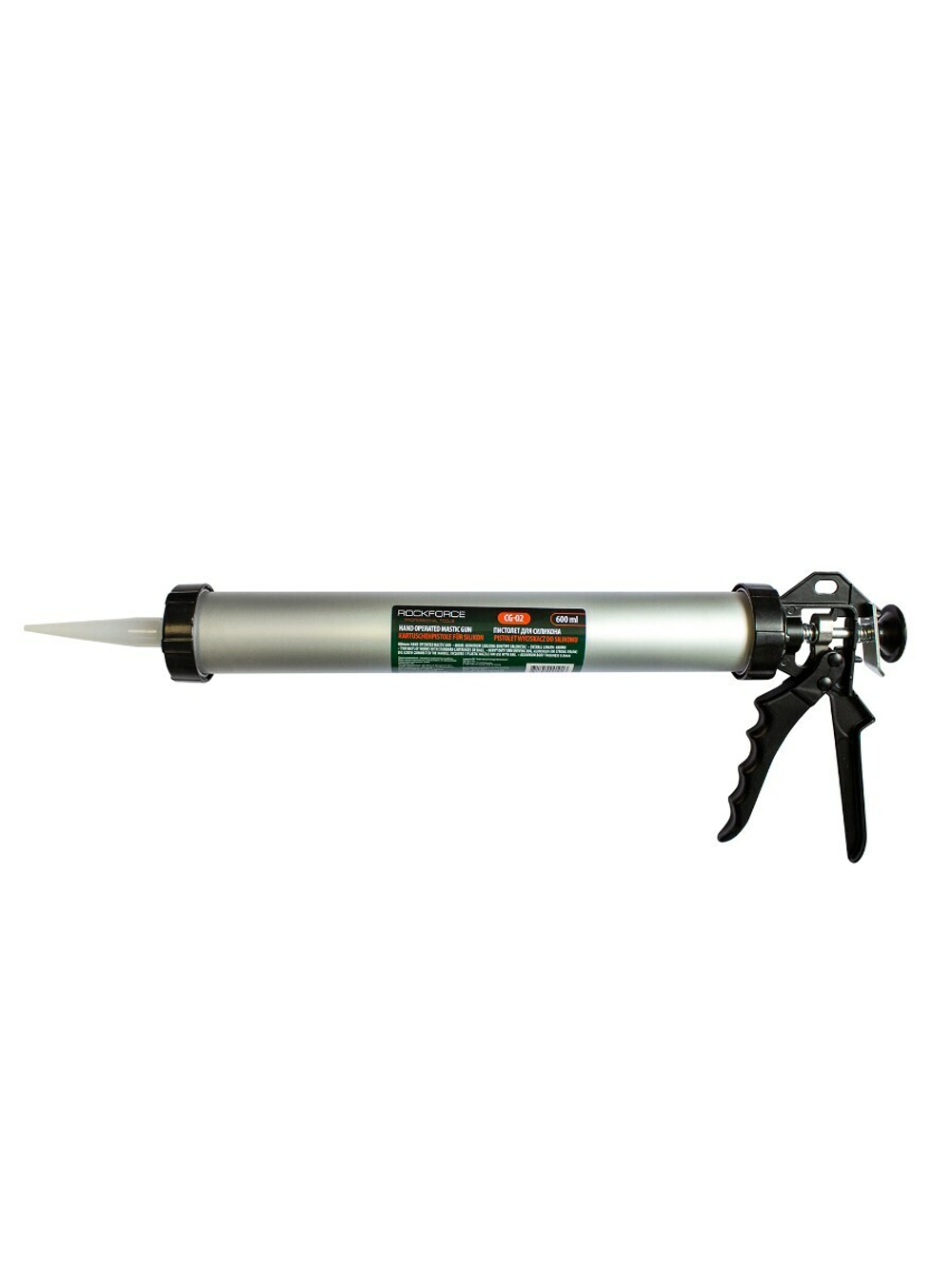 Пистолет для силикона алюминиевый 600мл RockForce##Rock FORCE RF-CG-02
