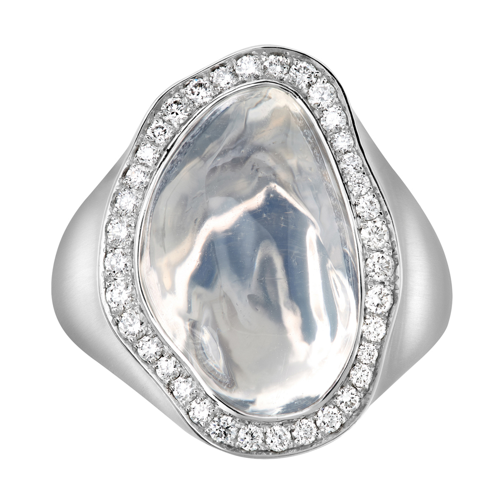 Кольцо с Опалом и Бриллиантами, R0029-67/1
