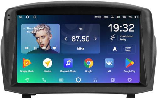 Магнитола для Ford Fiesta MK6 2008-2012 (красный БК, рамка тип 2) - Teyes CC2 PLUS монитор 9" QLED, Android 10, Быстрая, SIM-слот