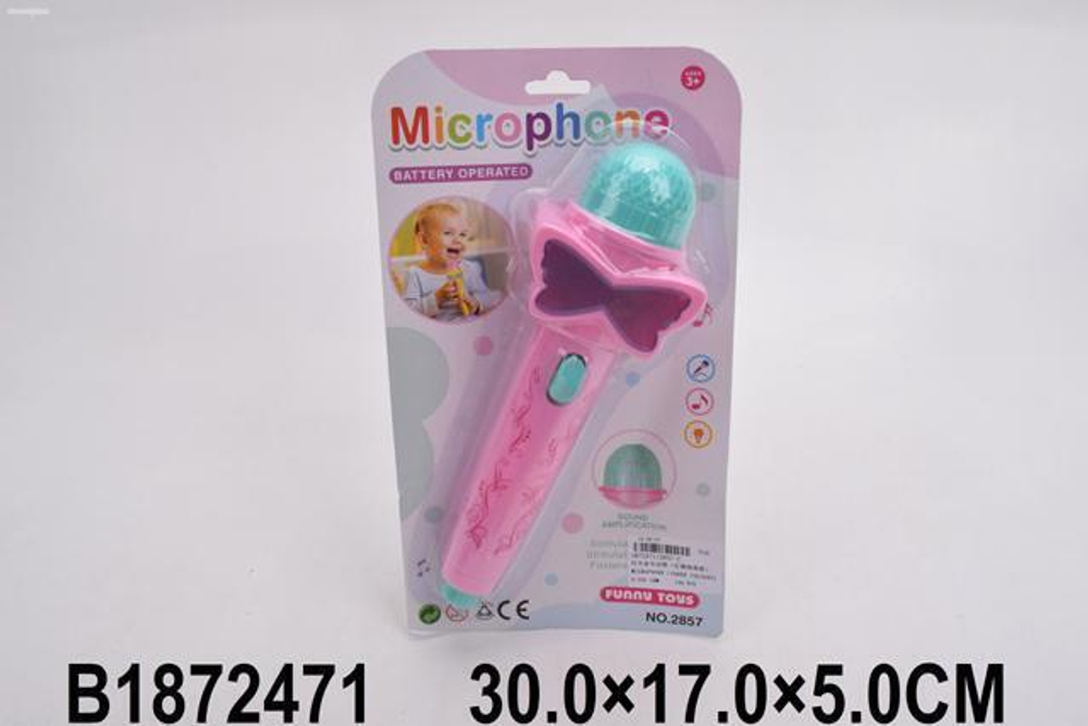 Микрофон на бат., блистер 2857-C