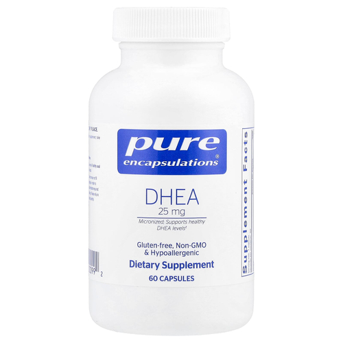 Pure Encapsulations, ДГЭА, 25 мг, 60 капсул