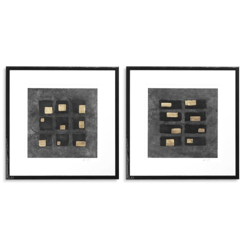 Картина Print Washed Black Squares by Michael Willett (комплект 2 шт) ACCESSORIES