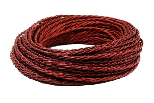 Ретро провод витой Гранатовый Шелк Interior Wire Магус ТМ ПВР-ГРШ / 3х1,5