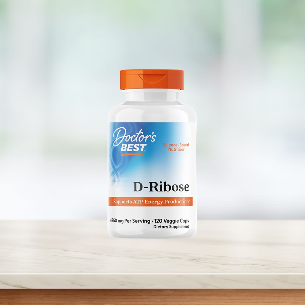 Doctor's Best, D-рибоза, 120 растительных капсул (850 мг в 1 капсуле)
