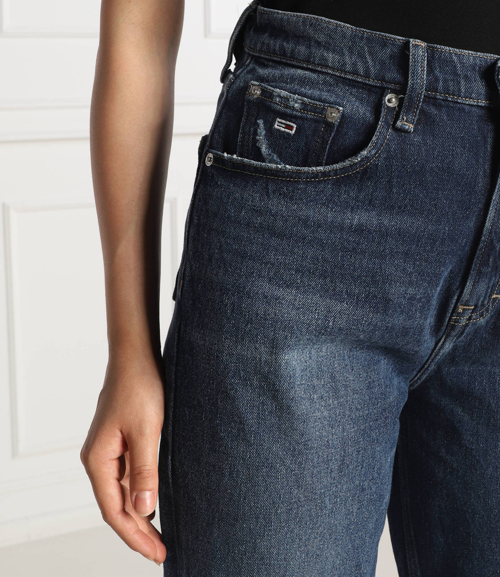 джинсы mom jean Tommy Jeans - темно-синий(DW0DW13902)