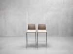 Стул барный пластиковый Scab Design Alice Barstool, хром, тортора