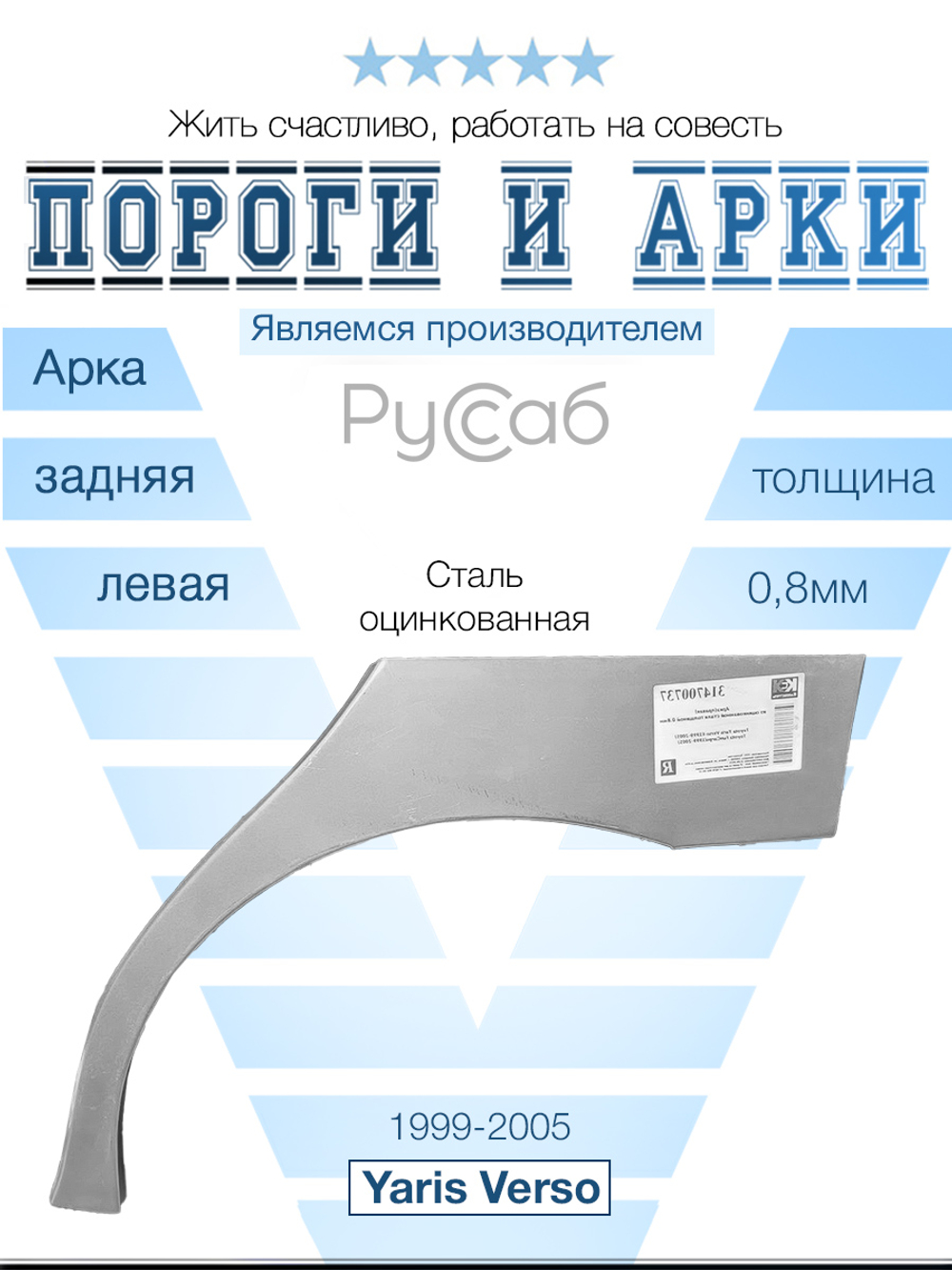 Арка левая Toyota Yaris Verso 1999-2005