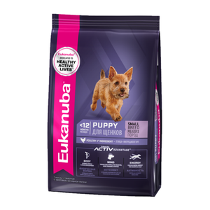 Сухой корм Eukanuba Puppy Small Breed ˂12 Months для щенков мелких пород с птицей