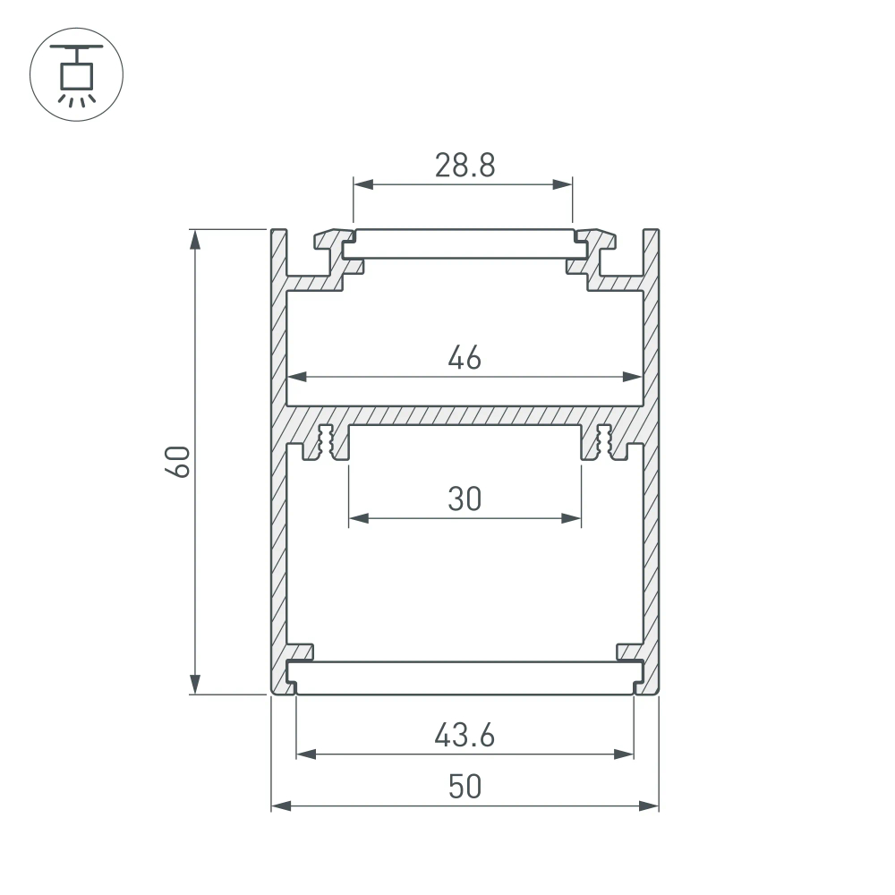 Профиль SL-ARC-5060-D1500-A90 BLACK (дуга 1 из 4) (Arlight, Алюминий) 029270