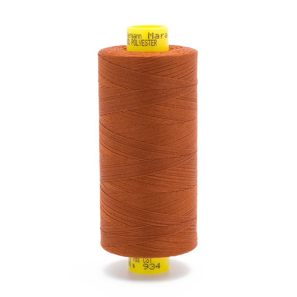 Нитка Gutermann Mara 120 (1000 метров), 1 кат., универсальная | 934 коричнево-терракотовый