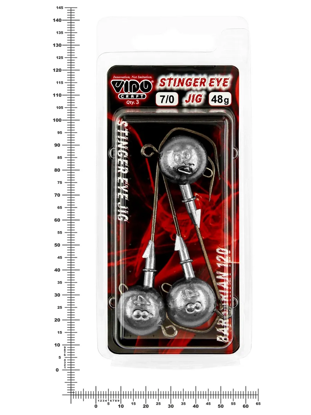 Джиг некрашеный Stinger Eye Jig, крючок Vido Craft VD-079 7/0 (3шт/уп)