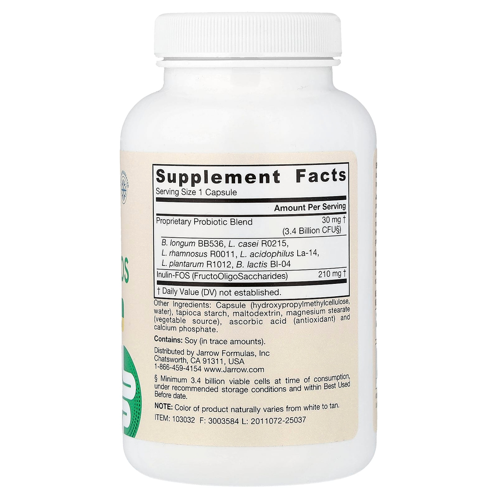 Jarrow Formulas, веганский Jarro-Dophilus® Plus ФОС, 300 растительных капсул