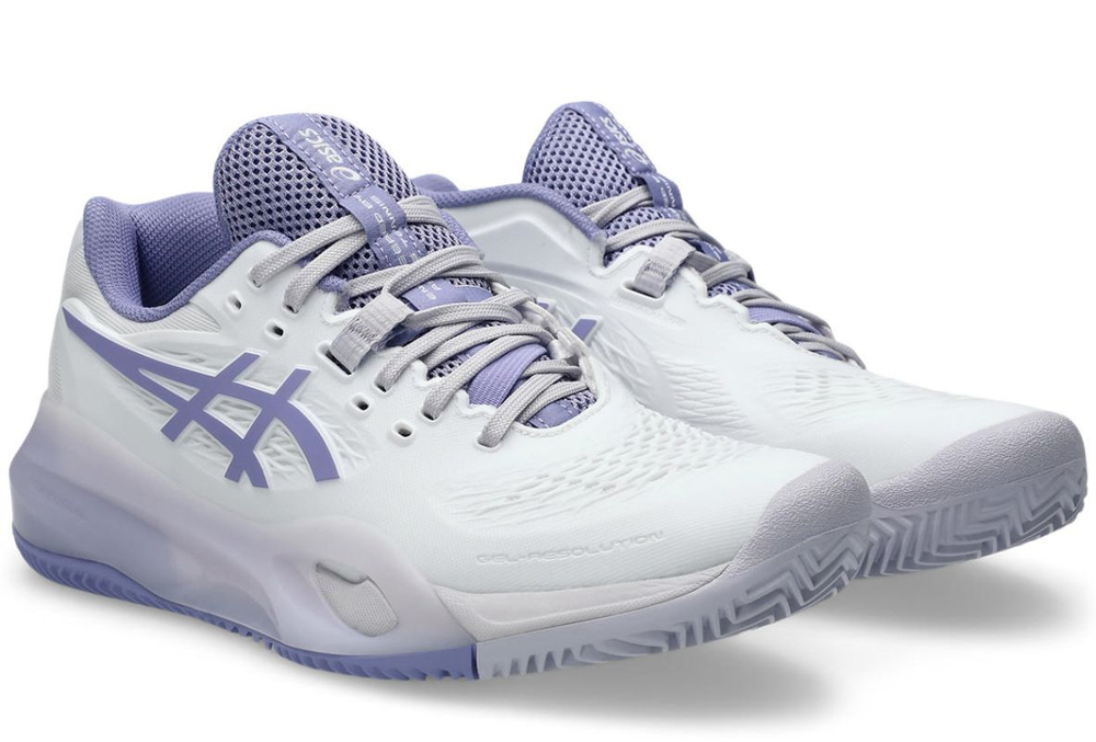 Женские Кроссовки теннисные Asics Gel-Resolution X Clay - white/bluebell