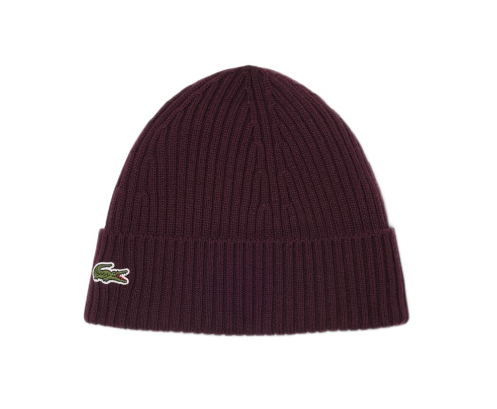 Зимняя шапка Lacoste Unisex Ribbed Wool — oxalis