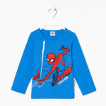 Лонгслив для мальчиков "Marvel. Человек-паук", р.98-104, синий (KAFTAN)