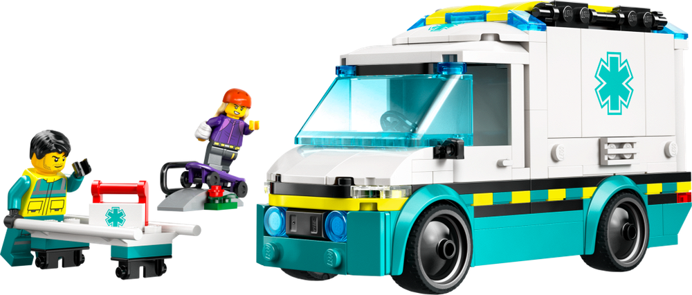 Конструктор Лего Сити Скорая помощь | LEGO City Ambulance 60451 — набор для детей 184 деталей (5+)